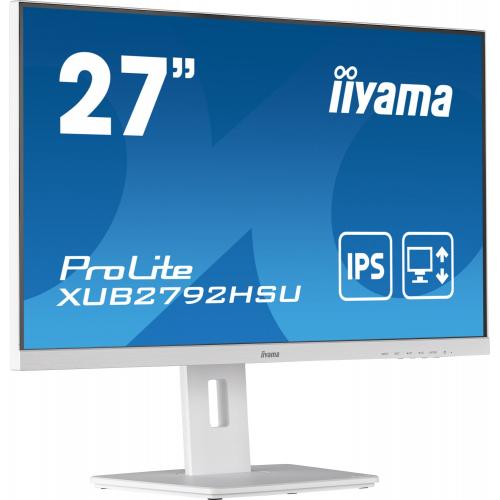 Monitor LED Iiyama ProLite XUB2792HSU-W5, 27inch, 1920x1080, 4ms GTG, White