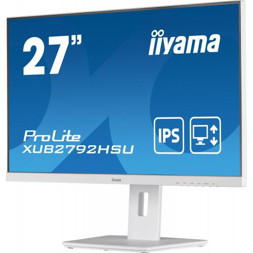Monitor LED Iiyama ProLite XUB2792HSU-W5, 27inch, 1920x1080, 4ms GTG, White
