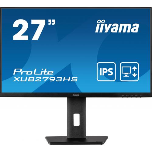 Monitor LED Iiyama XUB2793HS-B5, 27inch, 1920x1080, 4ms GTG, Black