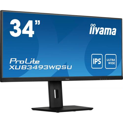 Monitor LED Iiyama ProLite XUB3493WQSU-B5, 34inch, 3440x1440, 4ms, Black