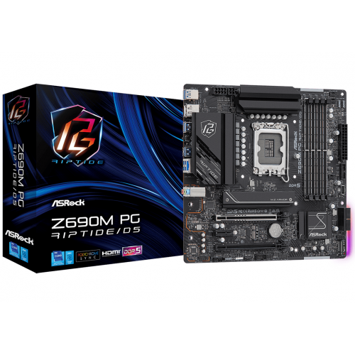 Placa de baza ASRocK Z690M PG RIPTIDE/D5, Intel Z690, Socket 1700, mATX