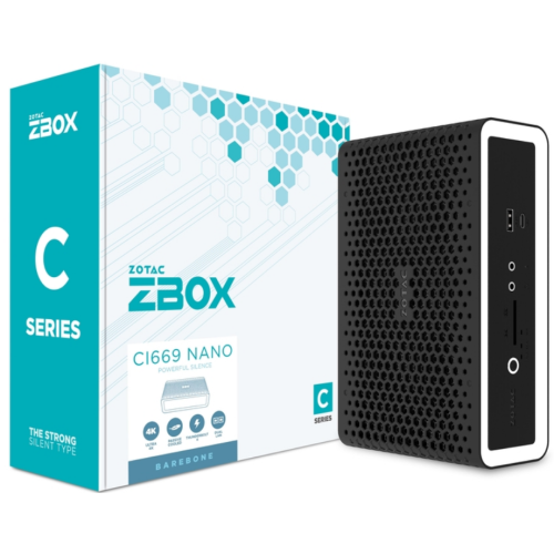 Calculator Zotac ZBOX CI669 nano UCFF, Intel Core i7-1355U, No RAM, No SSD, Intel Iris Xe Graphics, No OS