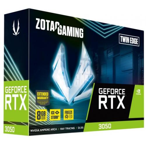 Placa video Zotac nVidia GeForce RTX 3050 Twin Edge 8GB, GDDR6, 128bit