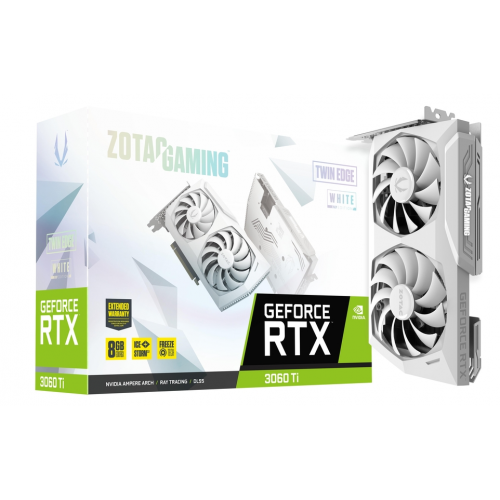 Placa video Zotac nVidia GeForce RTX 3060 Ti Twin Edge White 8GB, GDDR6X, 256bit