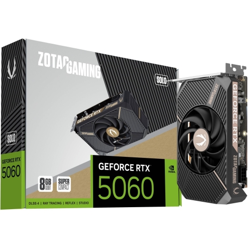Placa video Zotac nVidia GeForce RTX 5060 SOLO 8GB, GDDR7, 128 bit