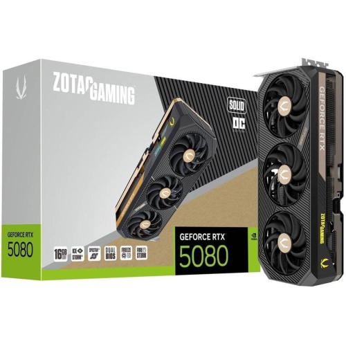 Placa video Zotac nVidia GeForce RTX 5080 Solid OC 16GB, GDDR7, 256 bit