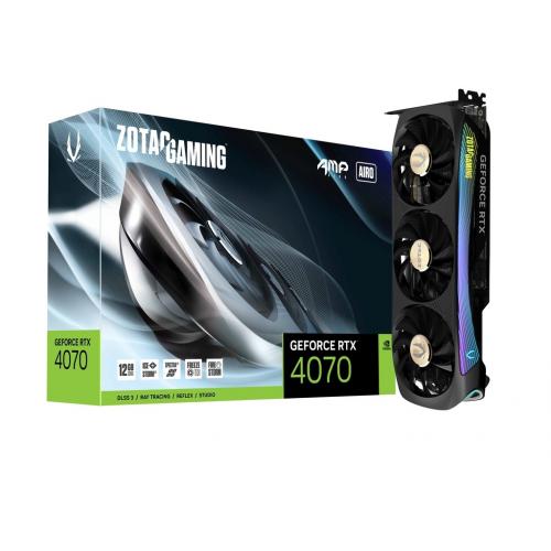 Placa video ZOTAC nVidia GeForce RTX 4070 AMP AIRO 12GB, GDDR6X, 192bit