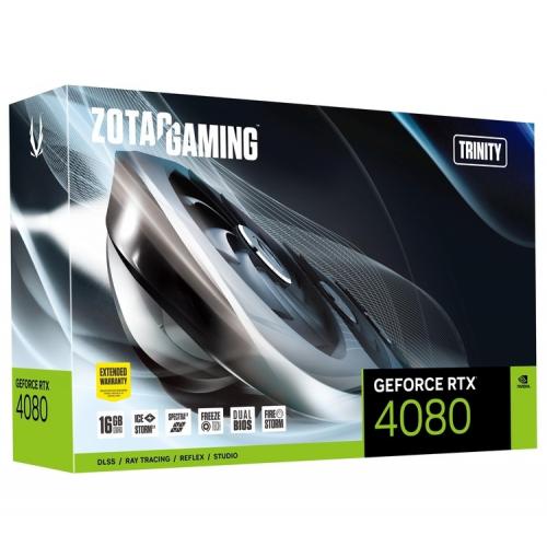 Placa video Zotac nVidia GeForce RTX 4080 Trinity 16GB, GDDR6X, 256bit