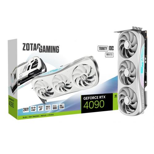 Placa video ZOTAC nVidia GeForce RTX 4090 Trinity OC White Edition 24GB, GDDR6X, 384bit